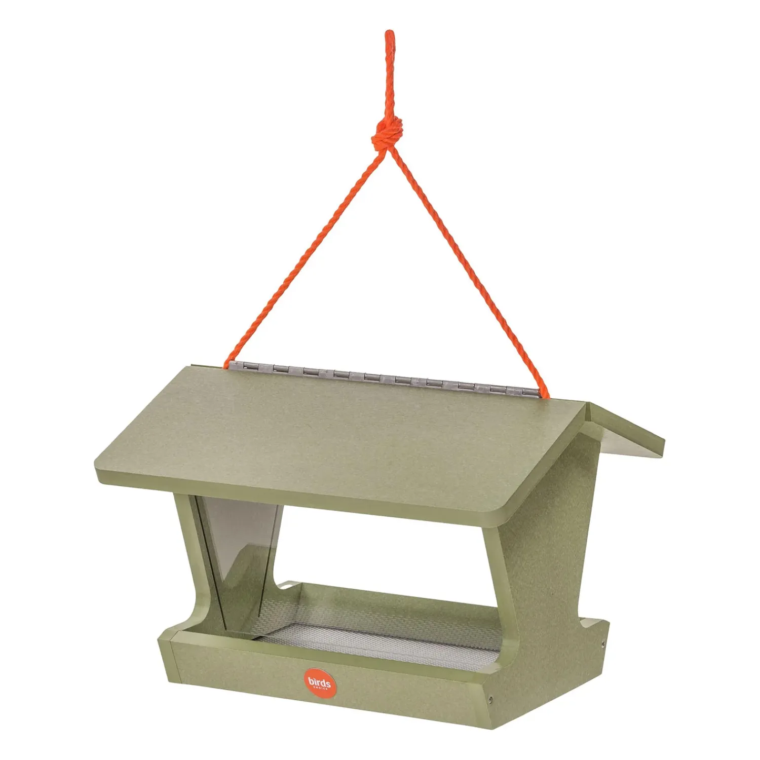 Plow & Hearth Bird Feeders>Colored Recycled Poly-Lumber Hopper-Style Bird Feeder