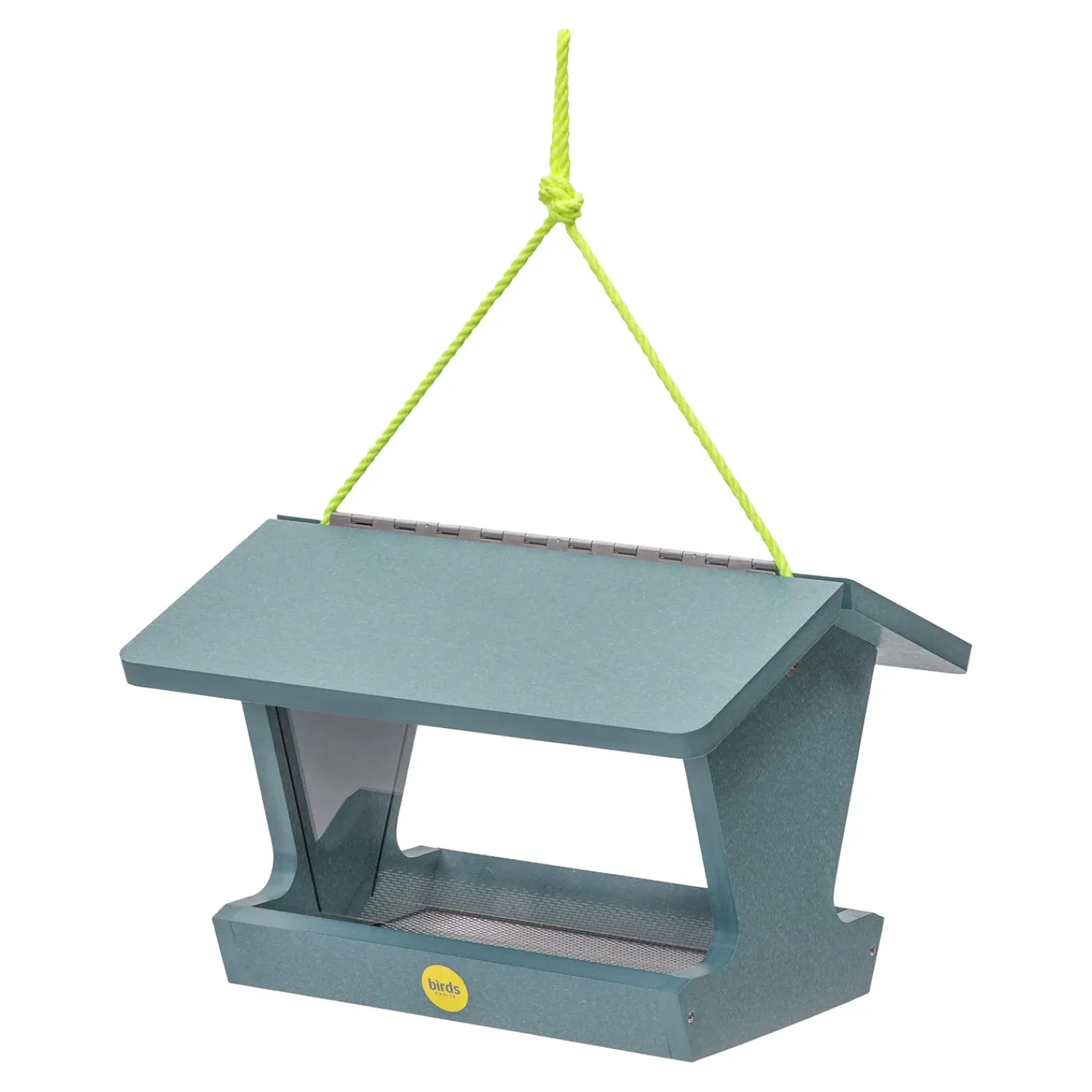 Plow & Hearth Bird Feeders>Colored Recycled Poly-Lumber Hopper-Style Bird Feeder