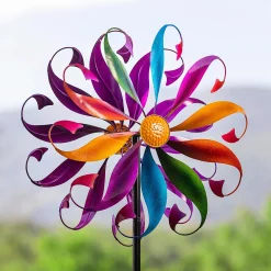 Plow & Hearth Wind Spinners>Colorful Mermaid Tail Metal Wind Spinner Multi