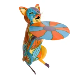 Plow & Hearth Accent Tables|Outdoor Side Tables>Colorful Metal Cat Side Table