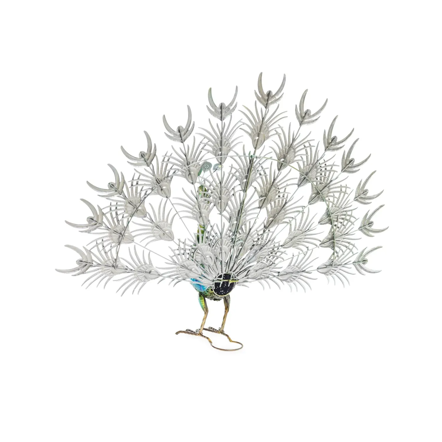 Plow & Hearth Garden Statues>Colorful Metal Indoor/Outdoor Standing Peacock Sculpture