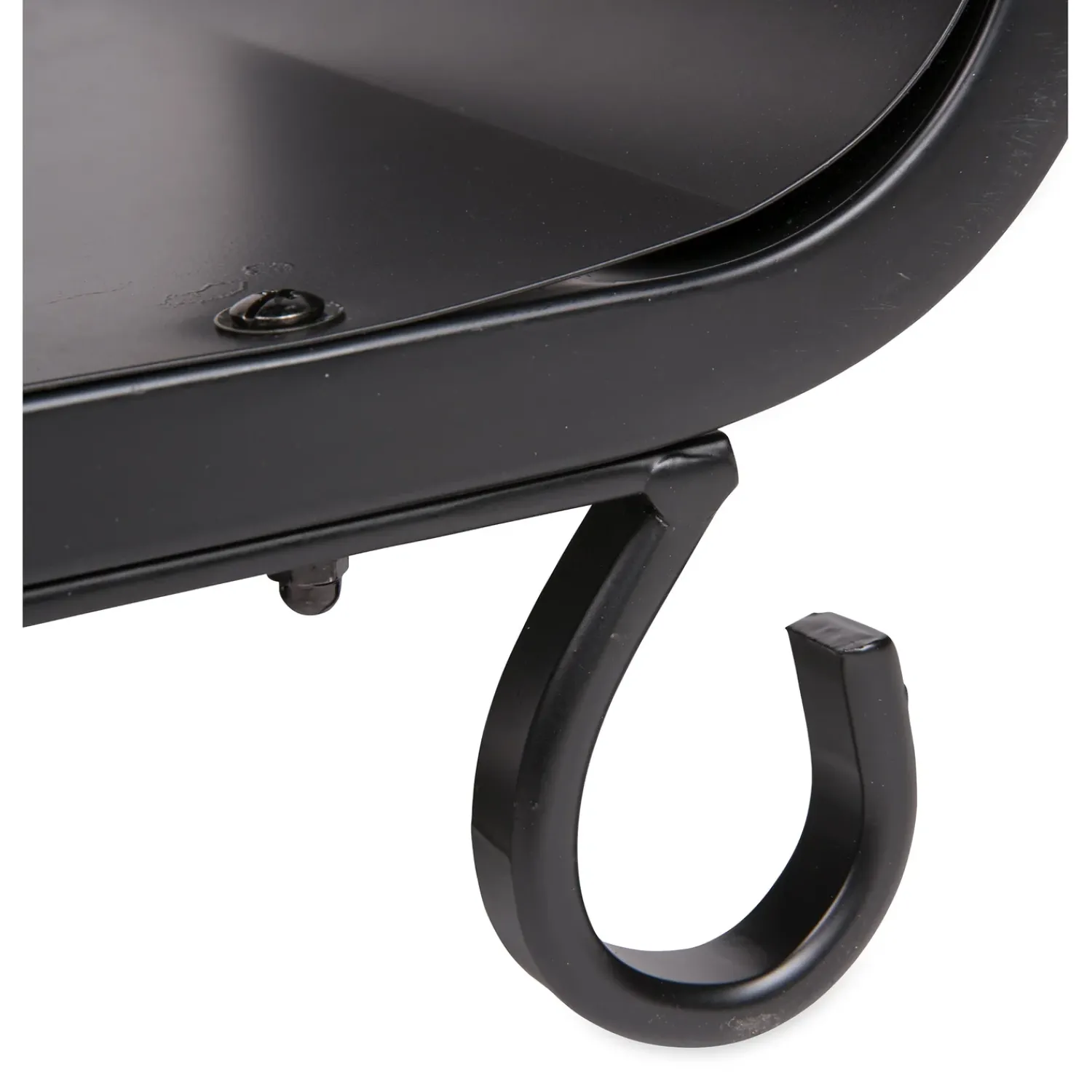 Plow & Hearth Fireplace Tool Sets|Wood Storage & Wood Racks>Compact Log Rack, Cast Iron with Scrollwork Design Black