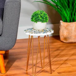 Plow & Hearth Planters & Plant Stands|Accent Tables>Confetti Plant Stand with Metal Legs