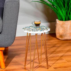 Plow & Hearth Planters & Plant Stands|Accent Tables>Confetti Plant Stand with Metal Legs
