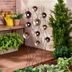 Plow & Hearth Garden Stakes|Arbors & Trellises>Copper Botanical Garden Trellis