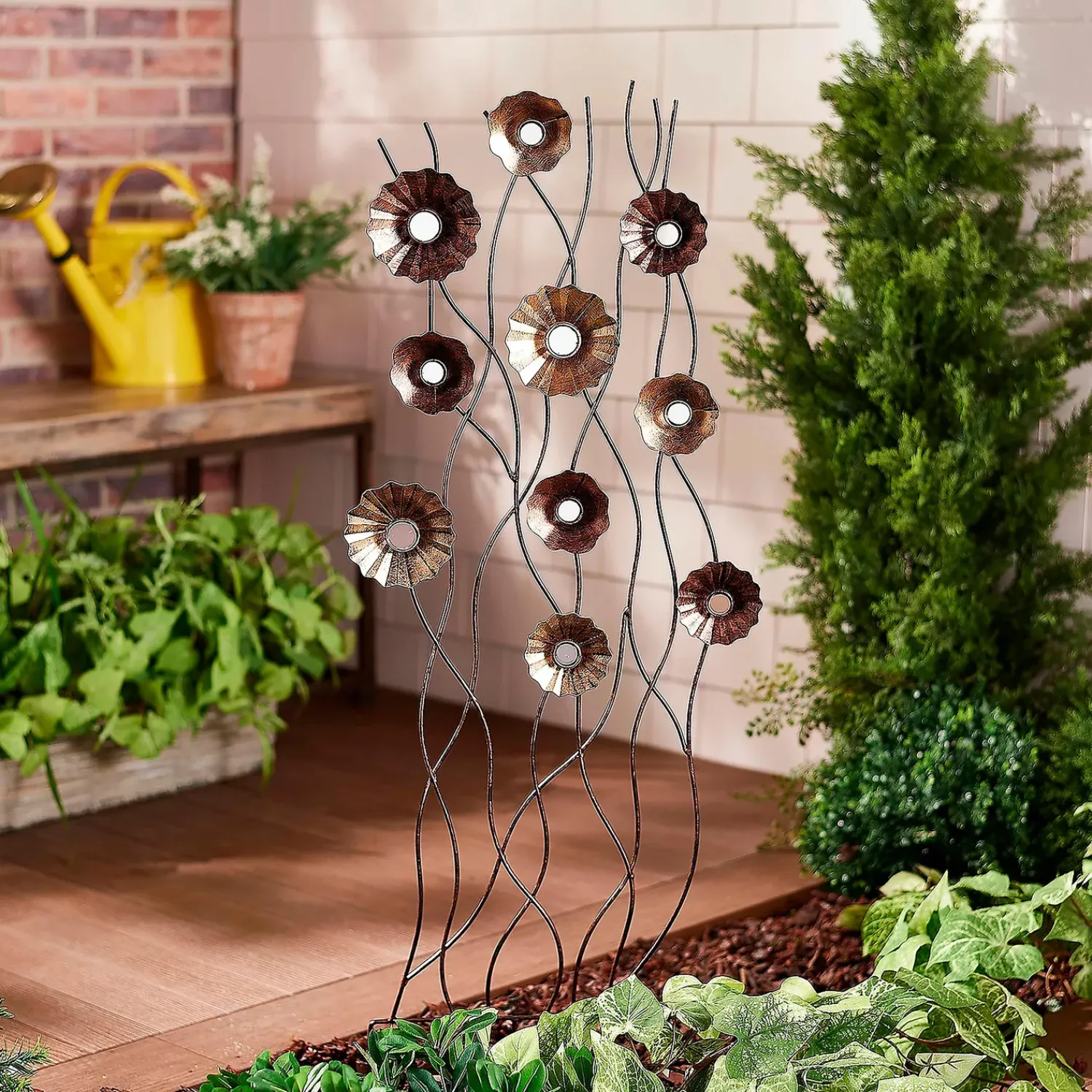 Plow & Hearth Garden Stakes|Arbors & Trellises>Copper Botanical Garden Trellis