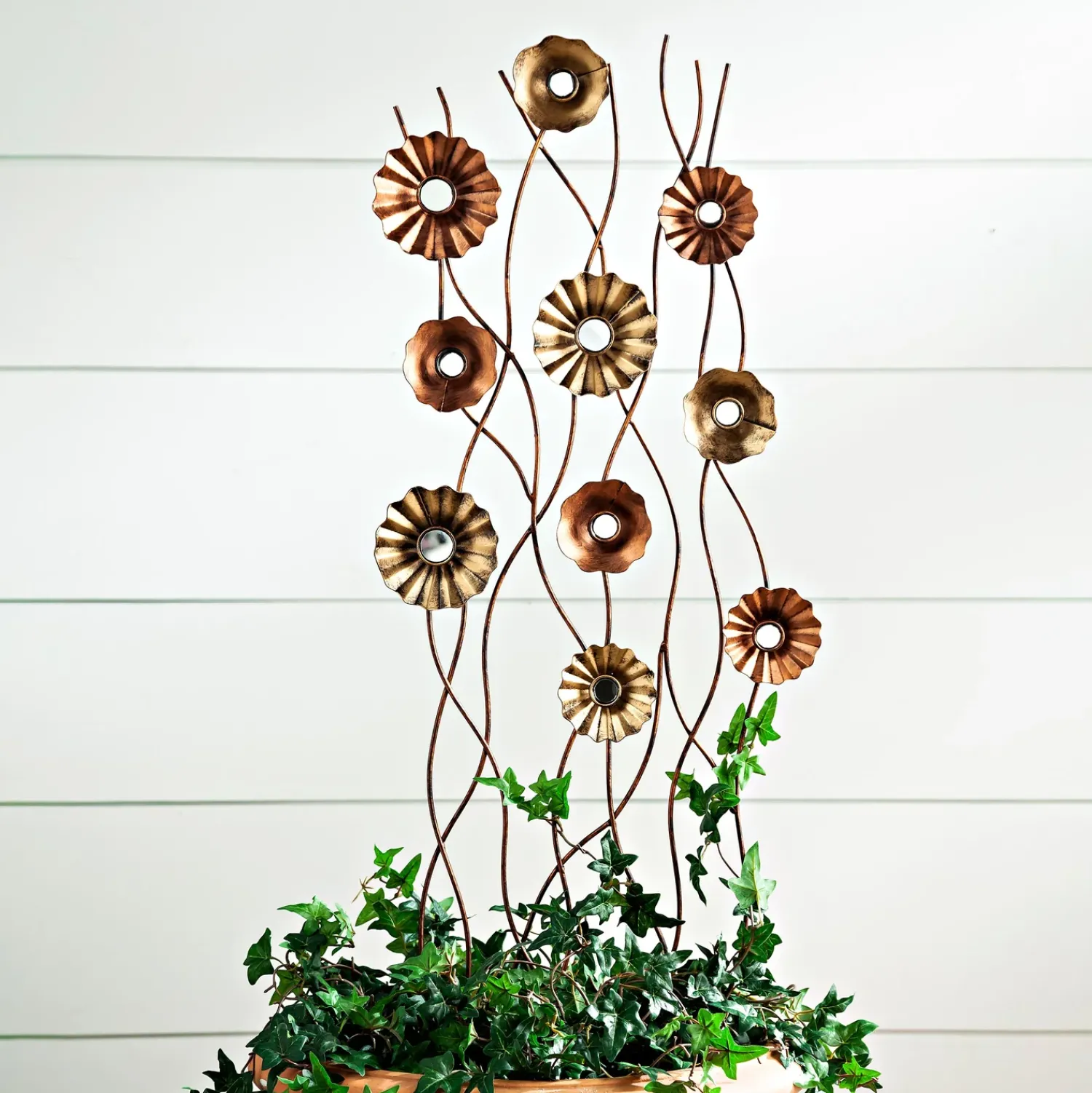 Plow & Hearth Garden Stakes|Arbors & Trellises>Copper Botanical Garden Trellis