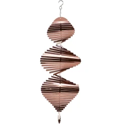 Plow & Hearth Wind Spinners|Wind Chimes & Mobiles>Copper Stainless Steel Illusion Spinner, 20"H