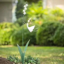 Plow & Hearth Garden Stakes>Cream Storybook Fairy Metal Stake
