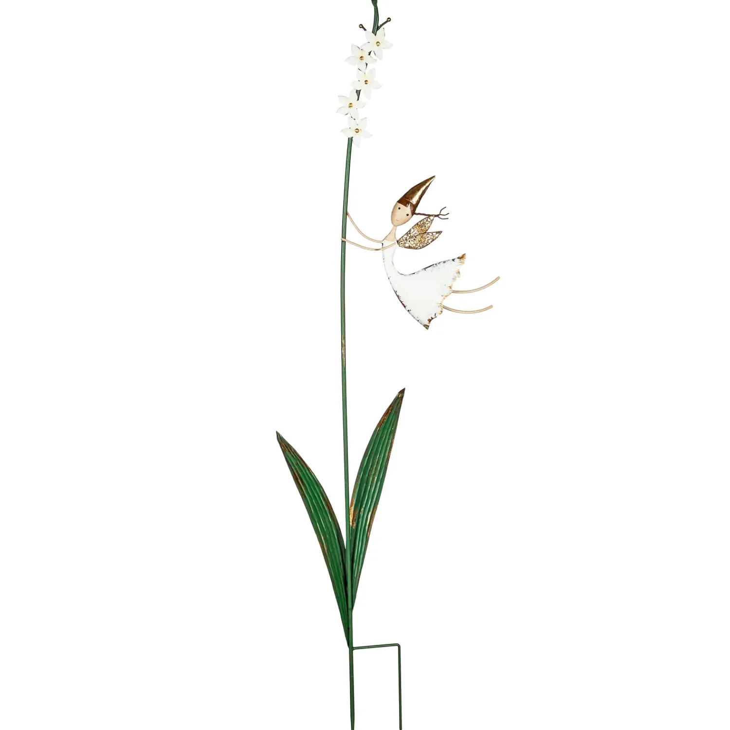 Plow & Hearth Garden Stakes>Cream Storybook Fairy Metal Stake