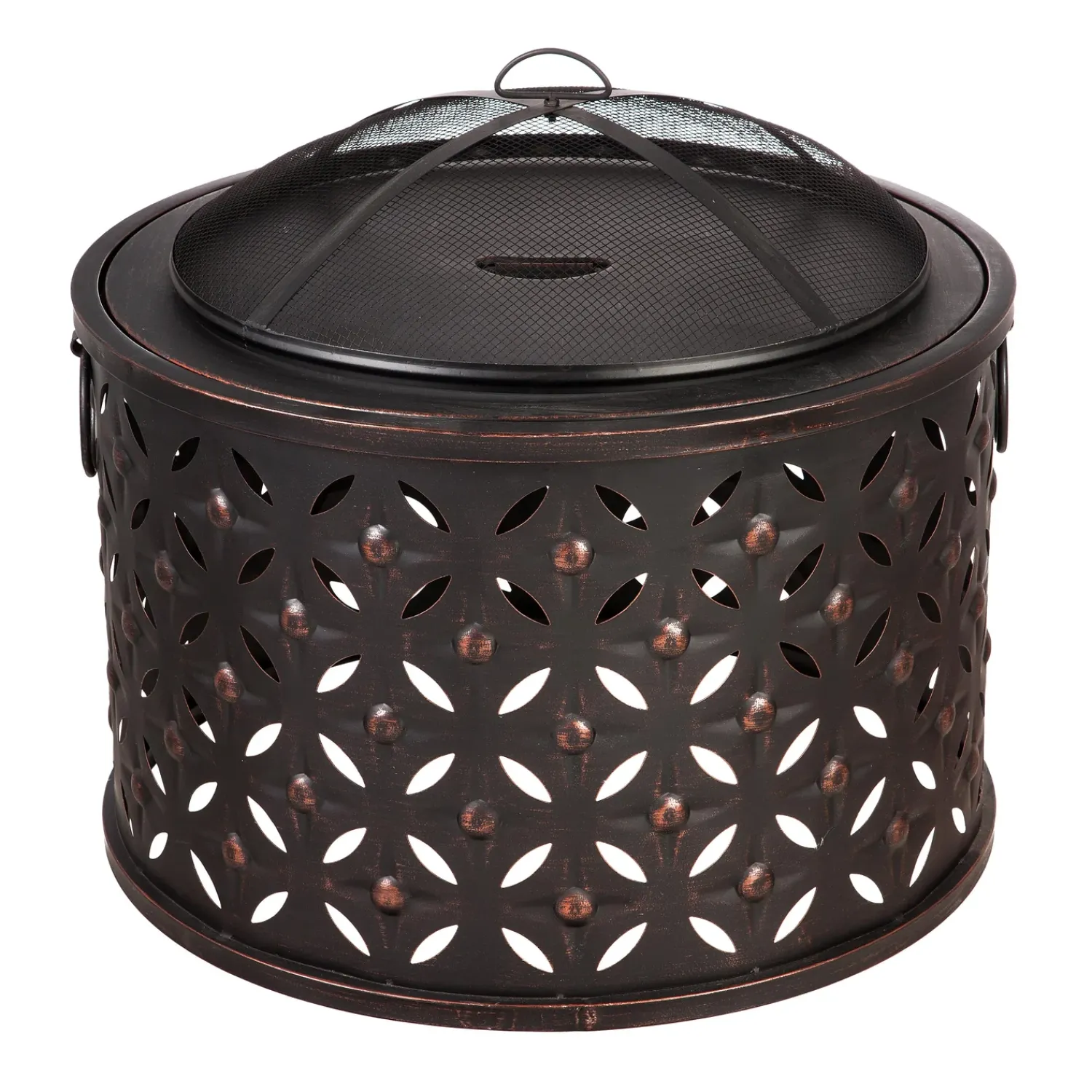 Plow & Hearth Fire Pits|Fire Pits>Cylinder Lattice Fire Pit