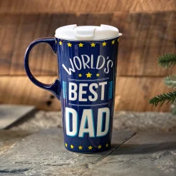 Plow & Hearth Travel Cups>Dad Accolade Ceramic Perfect Cup, 17oz, Gift Box