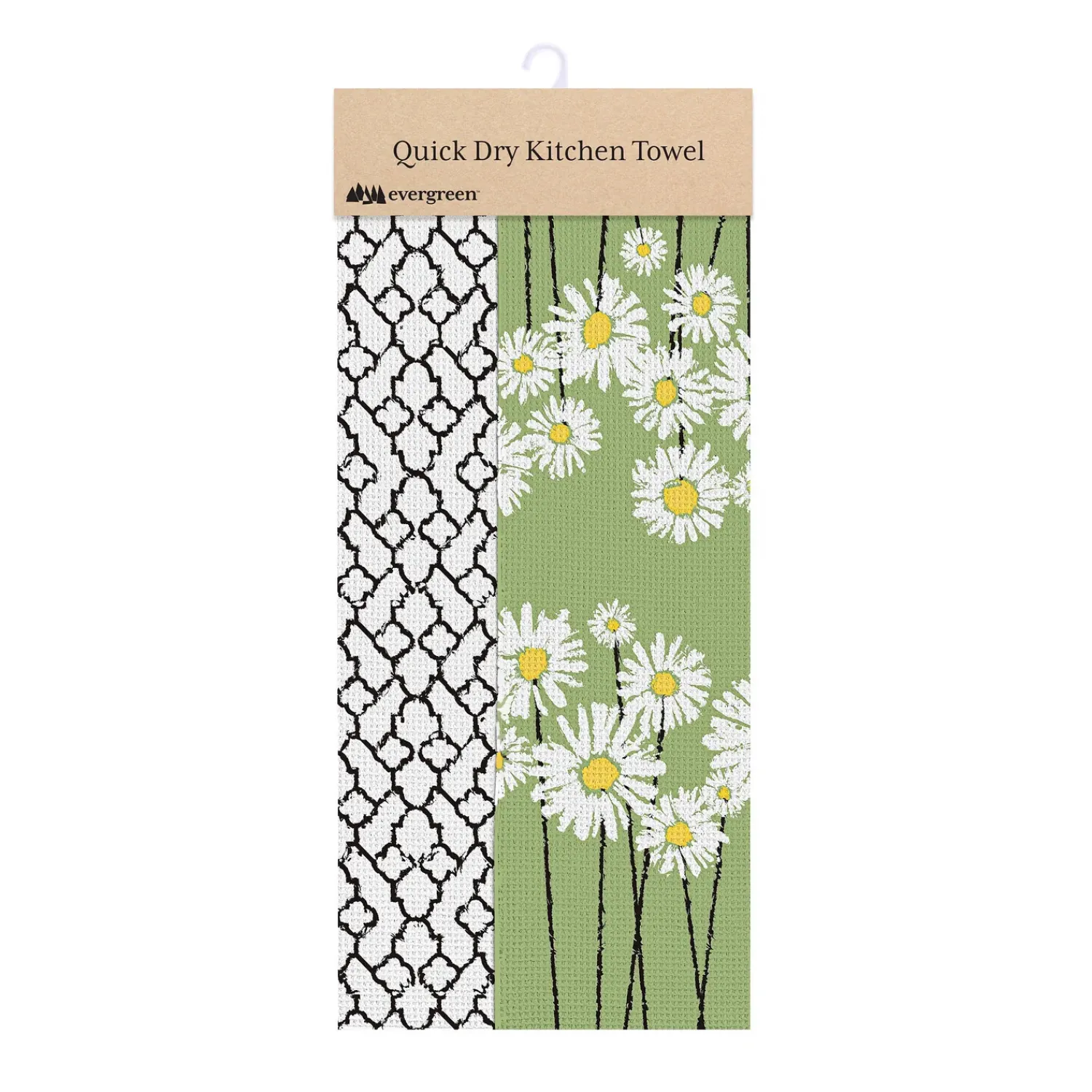 Plow & Hearth Kitchen Linens>Daisy Scape Quick Dry Kitchen Towel, 18" x 30"