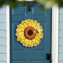 Plow & Hearth Fabric Door Hangers>Daisy/Sunflower Double Sided Estate Door Décor