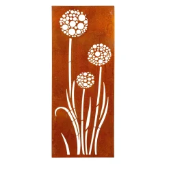 Plow & Hearth Wall Art>Dandelions LED Laser Cut Metal Wall Décor, 15" L x 40" H