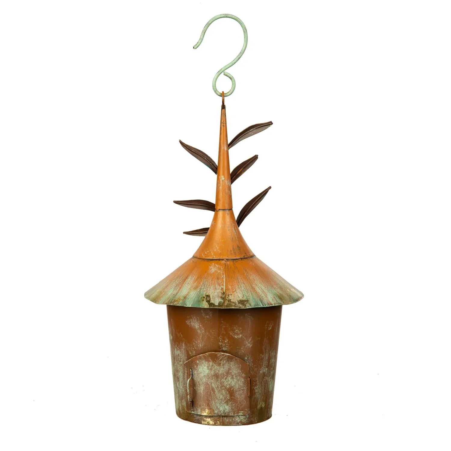 Plow & Hearth Bird Feeders|Decorative Accents>Decorative Metal Birdhouse Statue