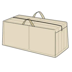 Plow & Hearth Furniture Covers|Furniture Cushions>Deluxe Outdoor Furniture Cushion Storage Bag Tan