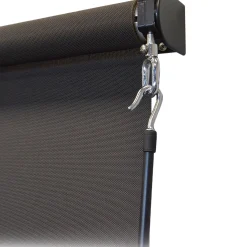 Plow & Hearth Shades & Umbrellas>Deluxe Roll-Up Outdoor Solar Shade with Cordless Crank, 4'W x 8'L