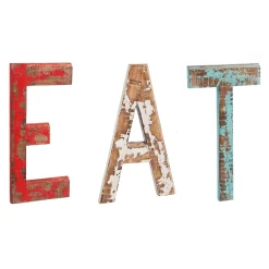 Plow & Hearth Wall Art>Distressed Wooden EAT Wall Décor Set