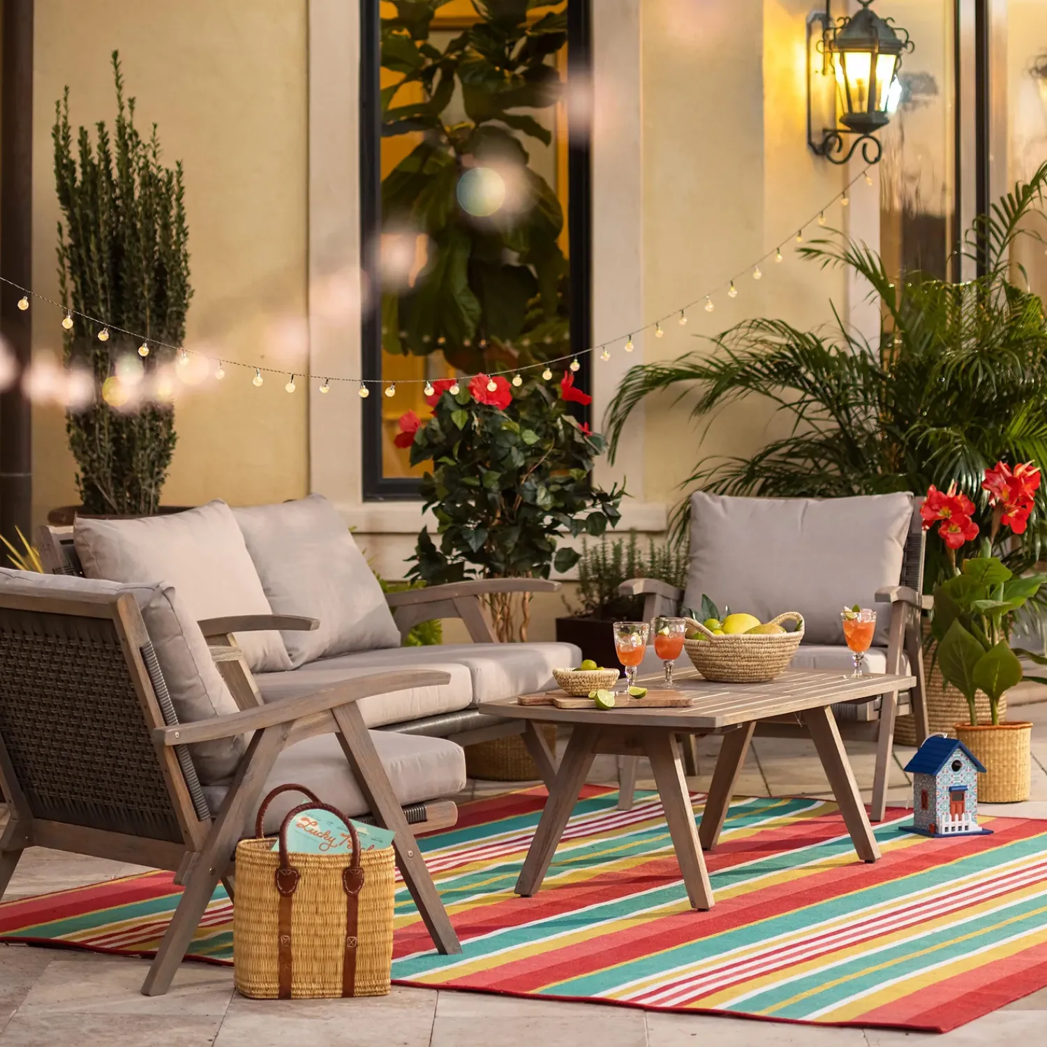 Plow & Hearth Area Rugs>Dorset Stripe Polyester Rug, 4' x 6'