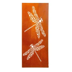 Plow & Hearth Wall Art>Dragonfly LED Laser Cut Metal Wall Décor, 15" L x 40" H