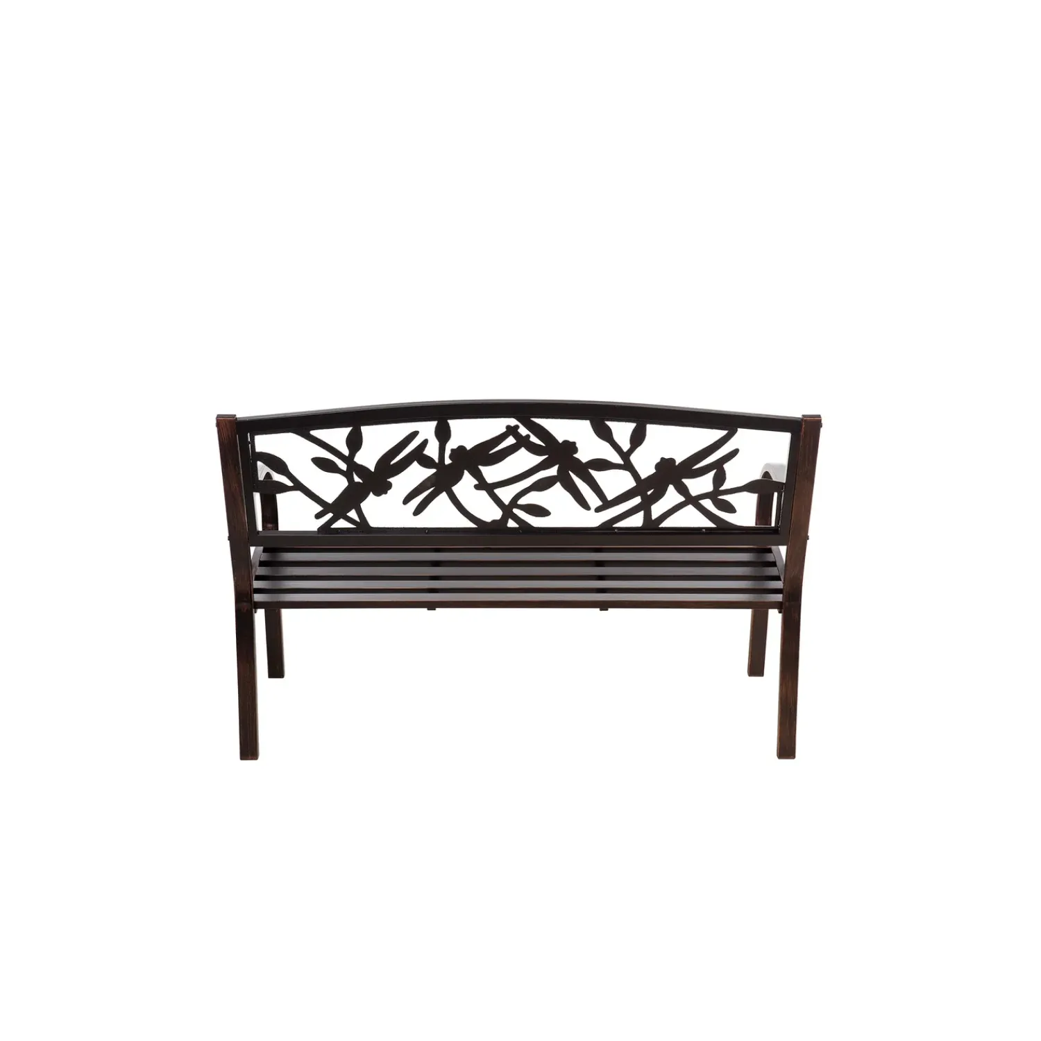 Plow & Hearth Outdoor Benches>Dragonfly Metal Garden Bench, Bronze