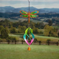 Plow & Hearth Wind Chimes & Mobiles>Dragonfly Spinning Hanging Décor