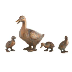 Plow & Hearth Garden Statues>Duck Family with Mother and Three Babies, Set of 4
