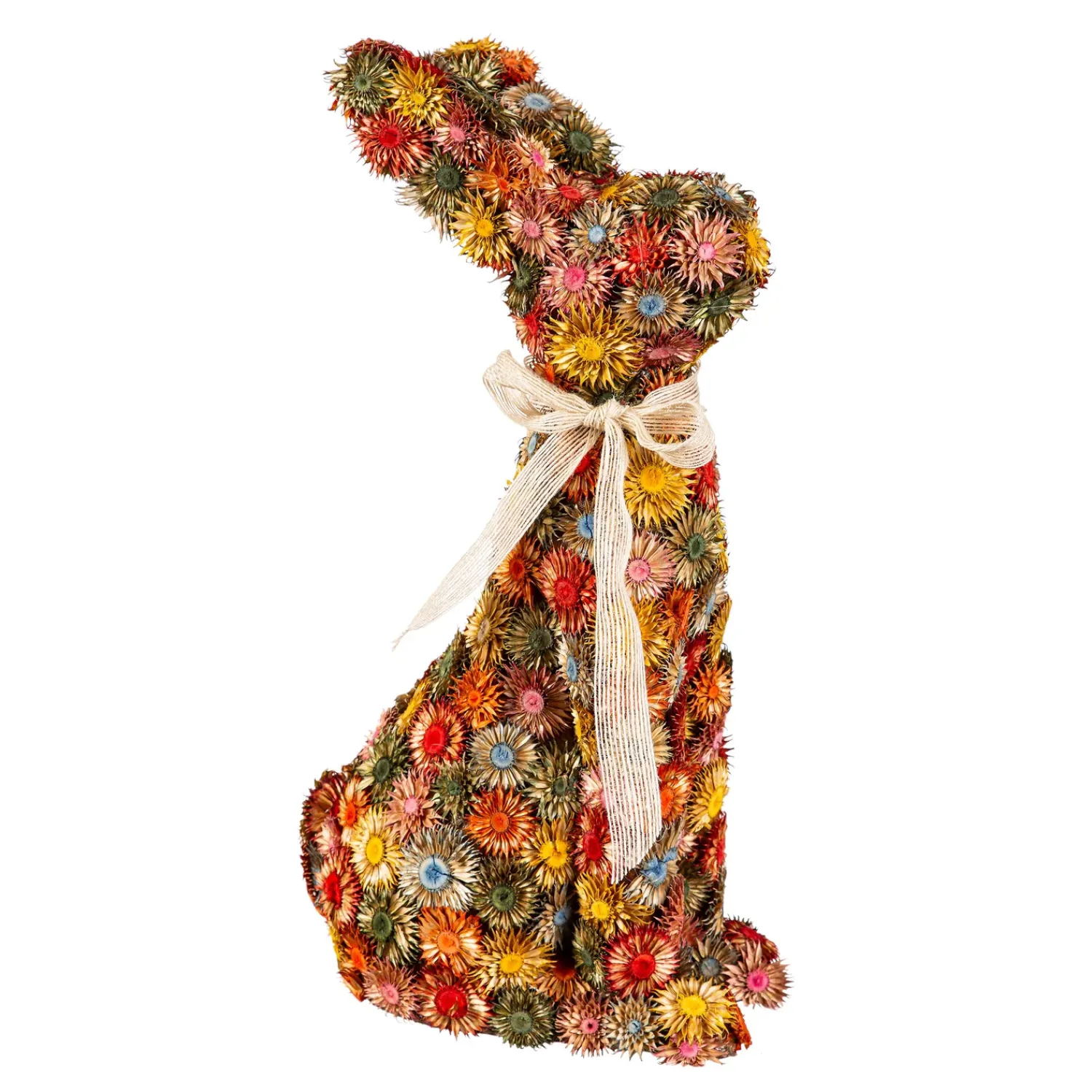 Plow & Hearth Decorative Accents>Easter Bunny Dried Floral Decor, 16"H