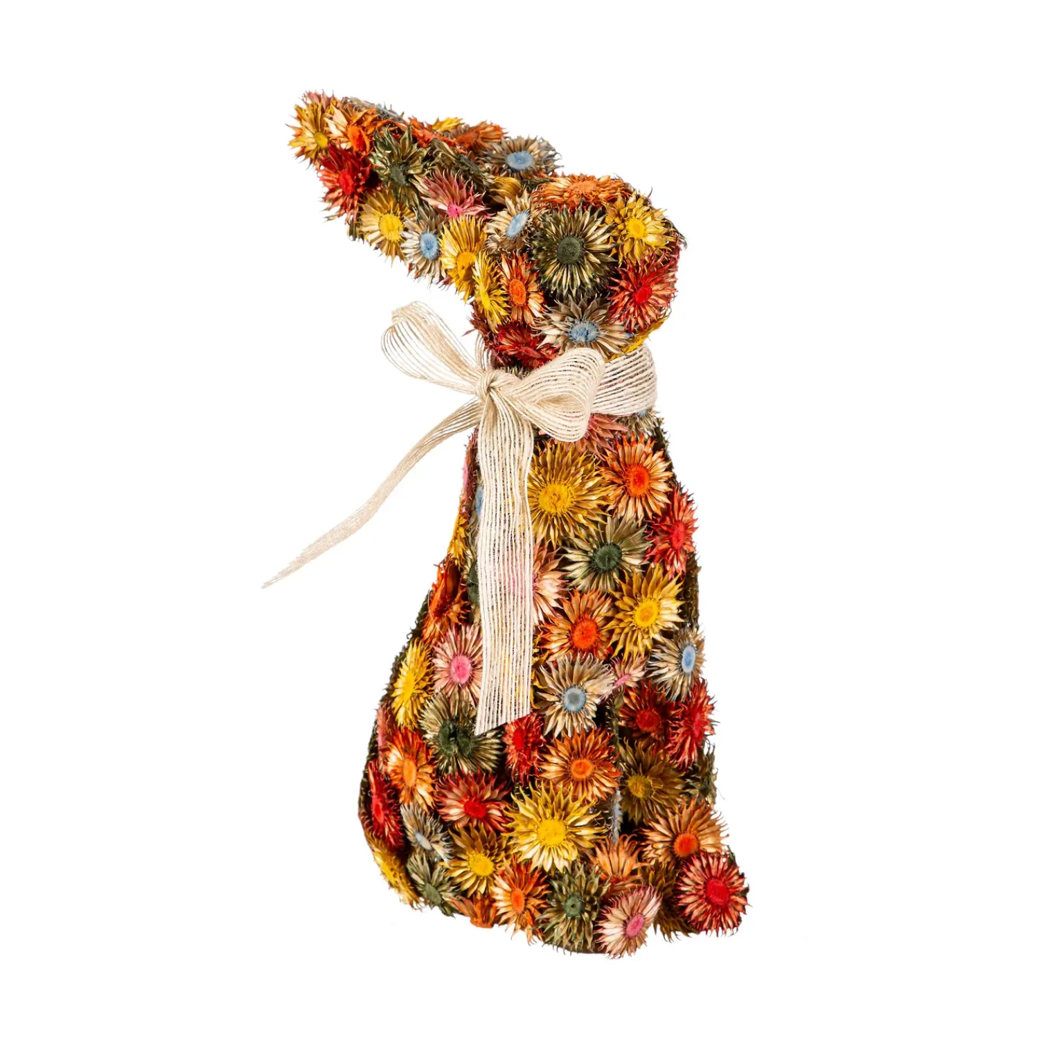 Plow & Hearth Decorative Accents>Easter Bunny Dried Floral Decor, 12"H
