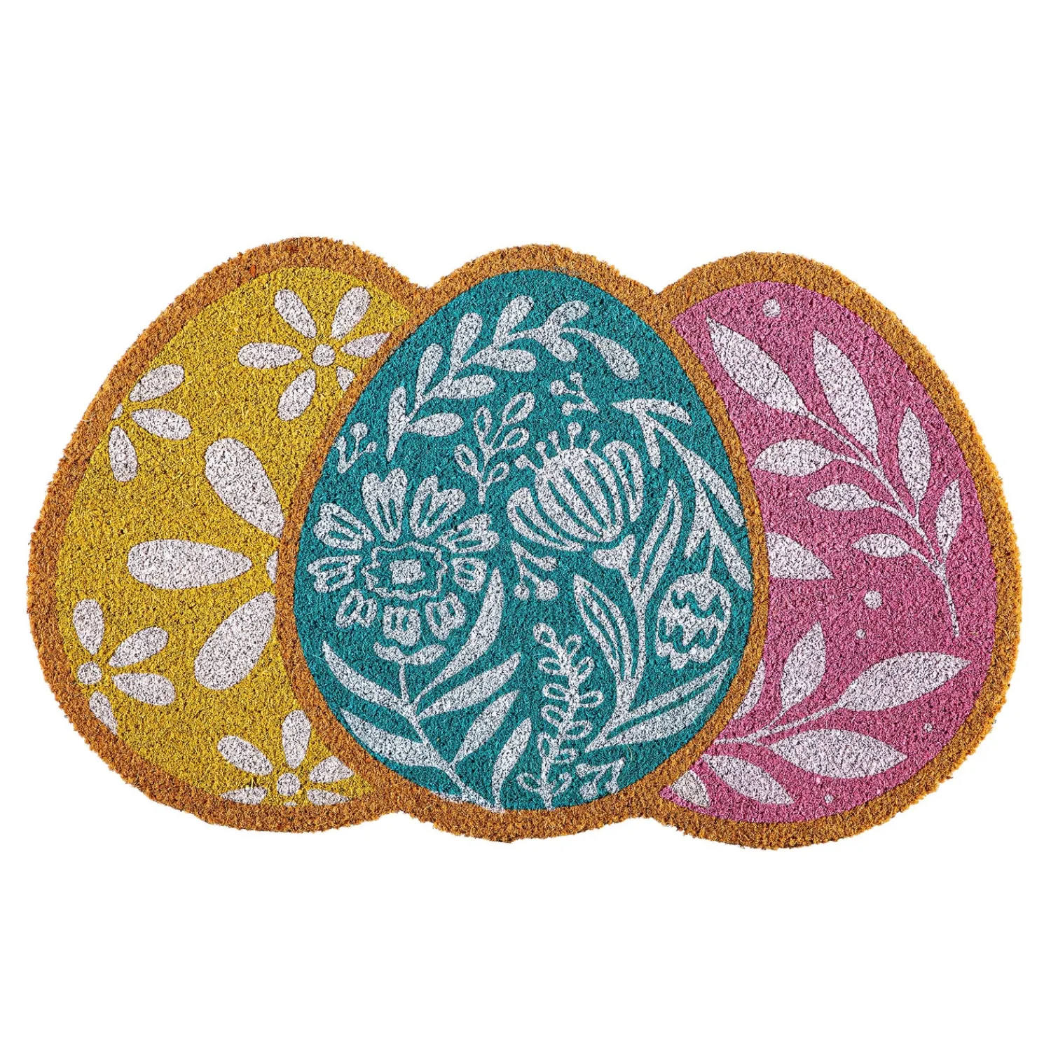 Plow & Hearth Coir Mats>Easter Colorful Shaped Coir Mat