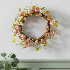 Plow & Hearth Wreaths|Faux Flowers & Plants>Easter Egg Wreath, 16"H