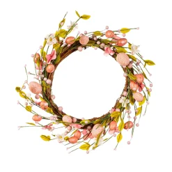 Plow & Hearth Wreaths|Faux Flowers & Plants>Easter Egg Wreath, 16"H