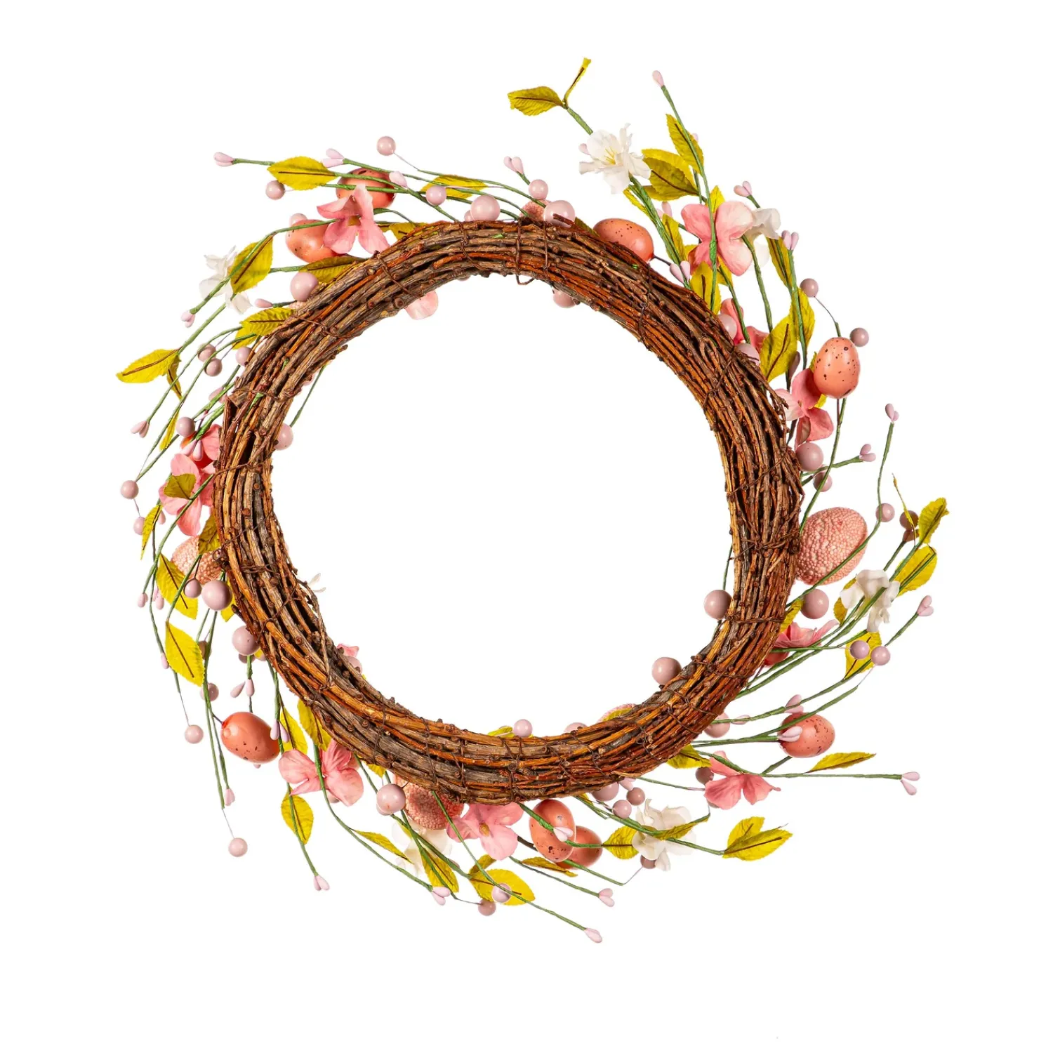 Plow & Hearth Wreaths|Faux Flowers & Plants>Easter Egg Wreath, 16"H