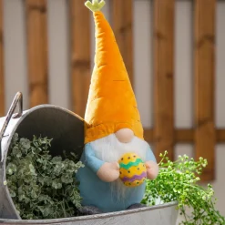 Plow & Hearth Decorative Accents>Easter Gnome with Carrot Hat Table Décor