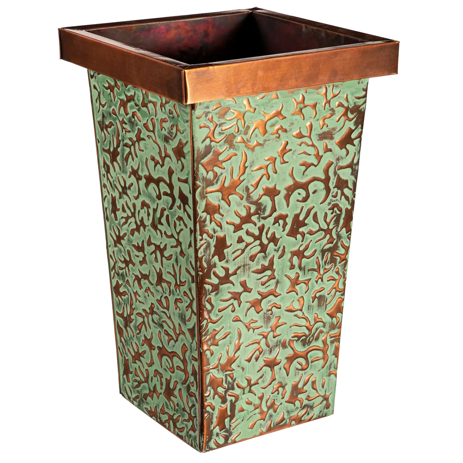 Plow & Hearth Planters & Plant Stands>Embossed Square Door Planter, Nested Set of 2