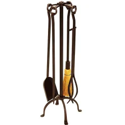 Plow & Hearth Fireplace Tool Sets>English Country 4-Piece Fireplace Tool Set In Finish Bronze