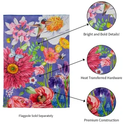 Plow & Hearth Garden Flags>English Garden Suede Garden Flag