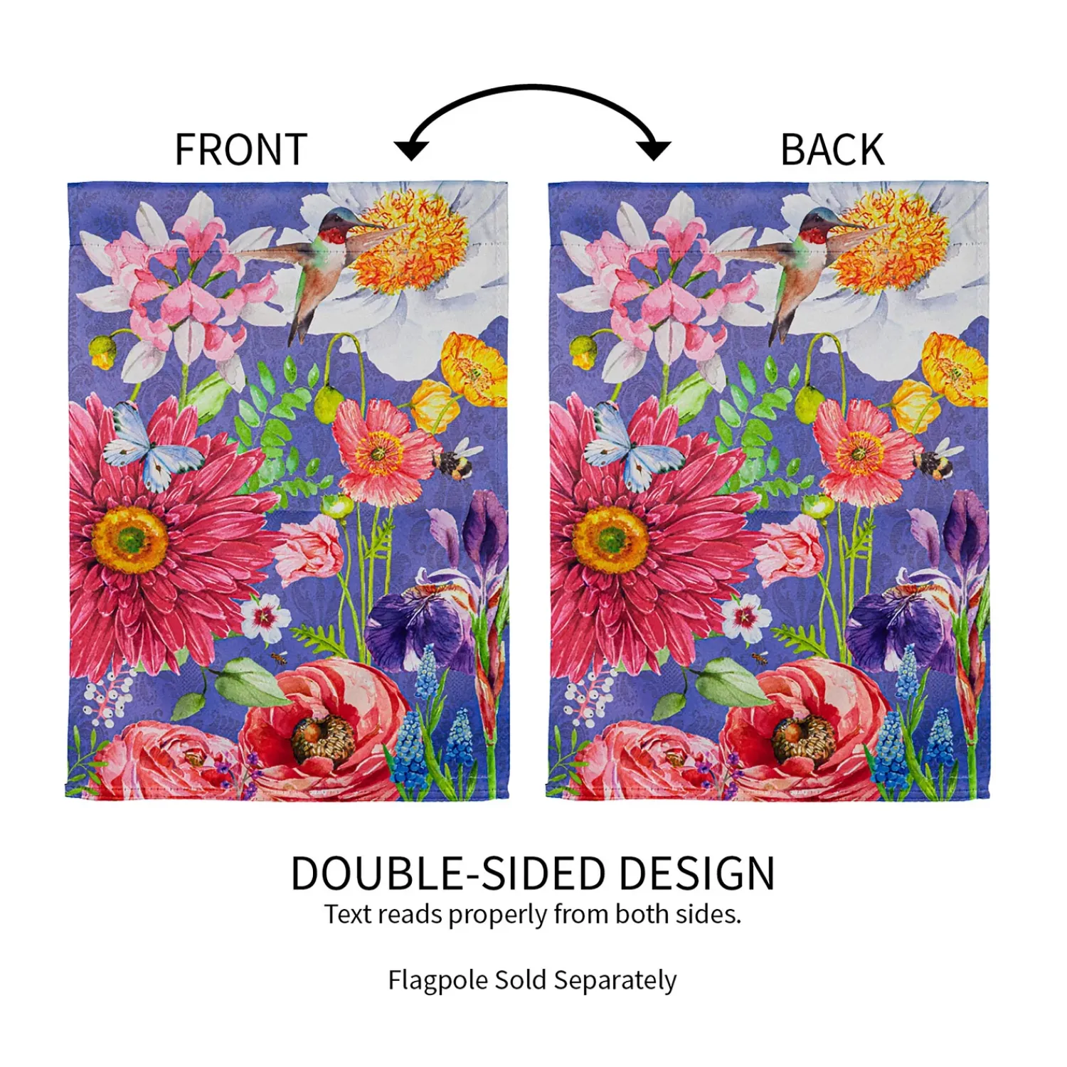 Plow & Hearth Garden Flags>English Garden Suede Garden Flag