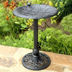 Plow & Hearth Birdbaths>English Ivy Metal Birdbath