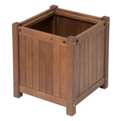 Plow & Hearth Planters & Plant Stands|Arbors & Trellises>Eucalyptus Square Planter/Seat