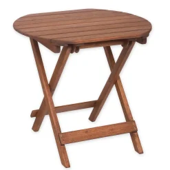 Plow & Hearth Outdoor Side Tables>Eucalyptus Wood Adirondack Side Table NaturalStain