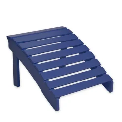 Plow & Hearth Adirondack Chairs>Eucalyptus Wood Adirondack Ottoman Navy