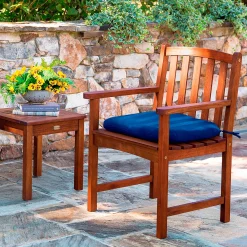 Plow & Hearth Outdoor Side Tables>Eucalyptus Wood Side Table, Lancaster Outdoor Furniture Collection - Natural