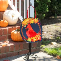 Plow & Hearth Fabric Door Hangers>Fall Cardinal Wreath Door Décor