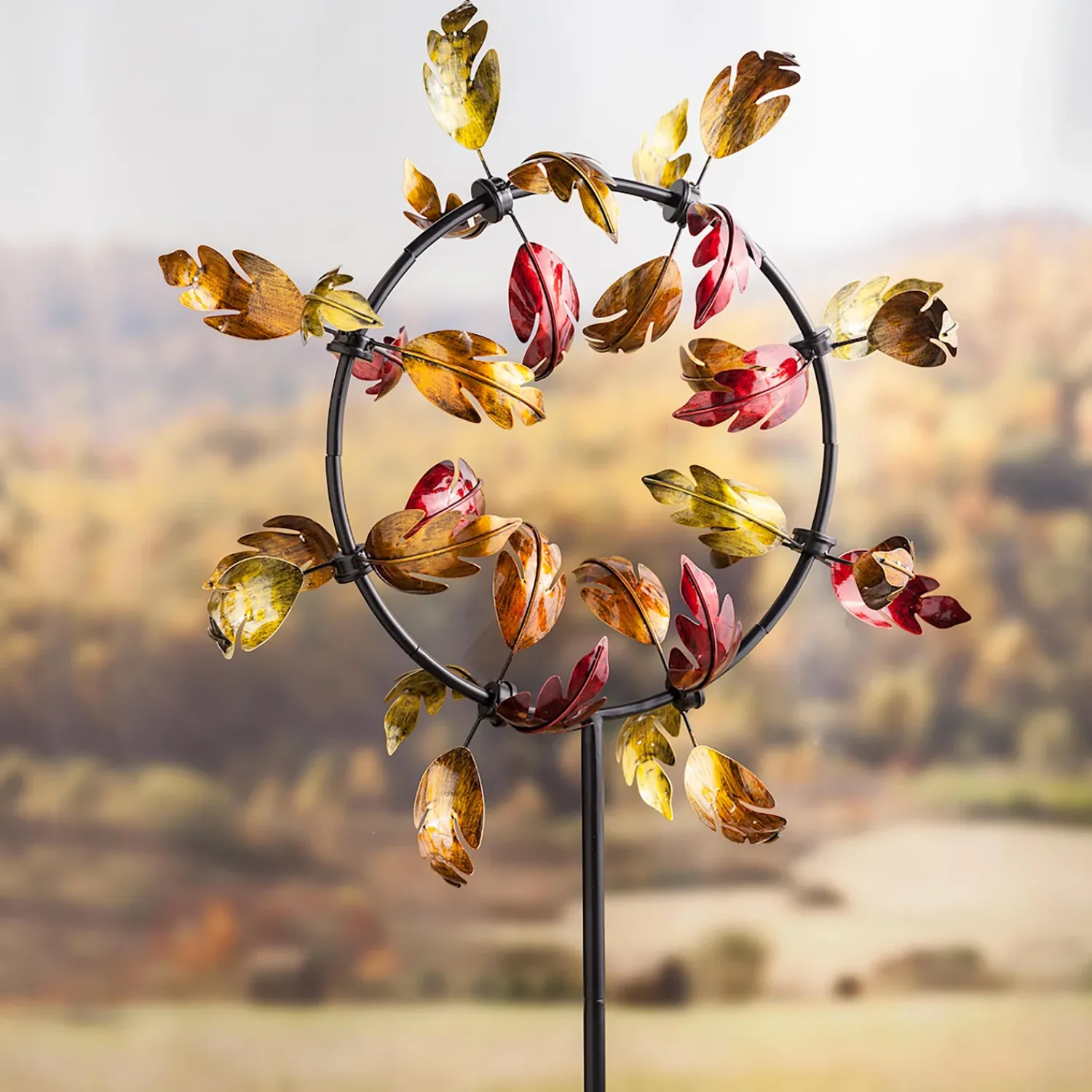 Plow & Hearth Wind Spinners>Fall Leaves Jubilee Wind Spinner