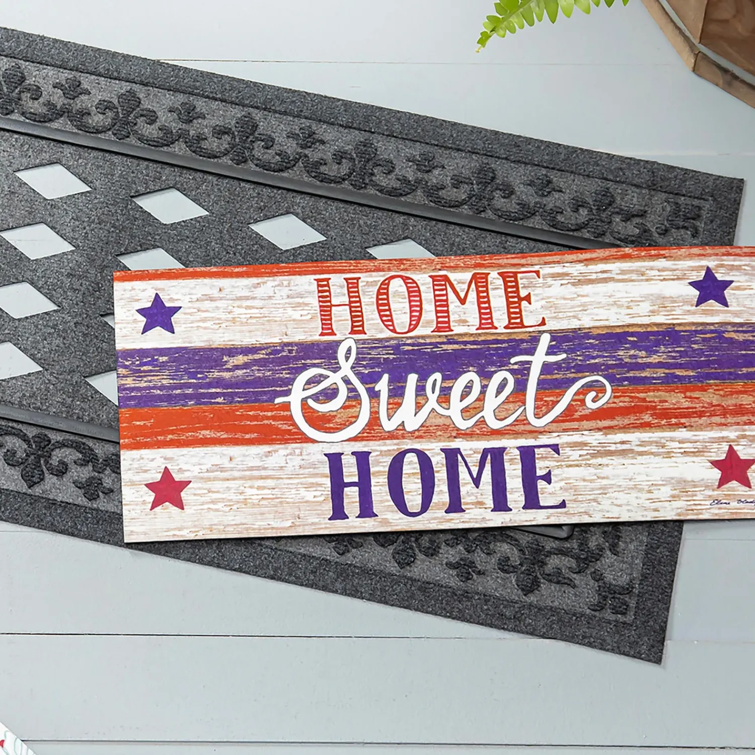 Plow & Hearth Interchangeable Mats>Farmhouse Home Sweet Home Sassafras Switch Mat