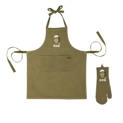 Plow & Hearth Kitchen Linens>Father's Day Grilling Gift Set, "Beer & BBQ"