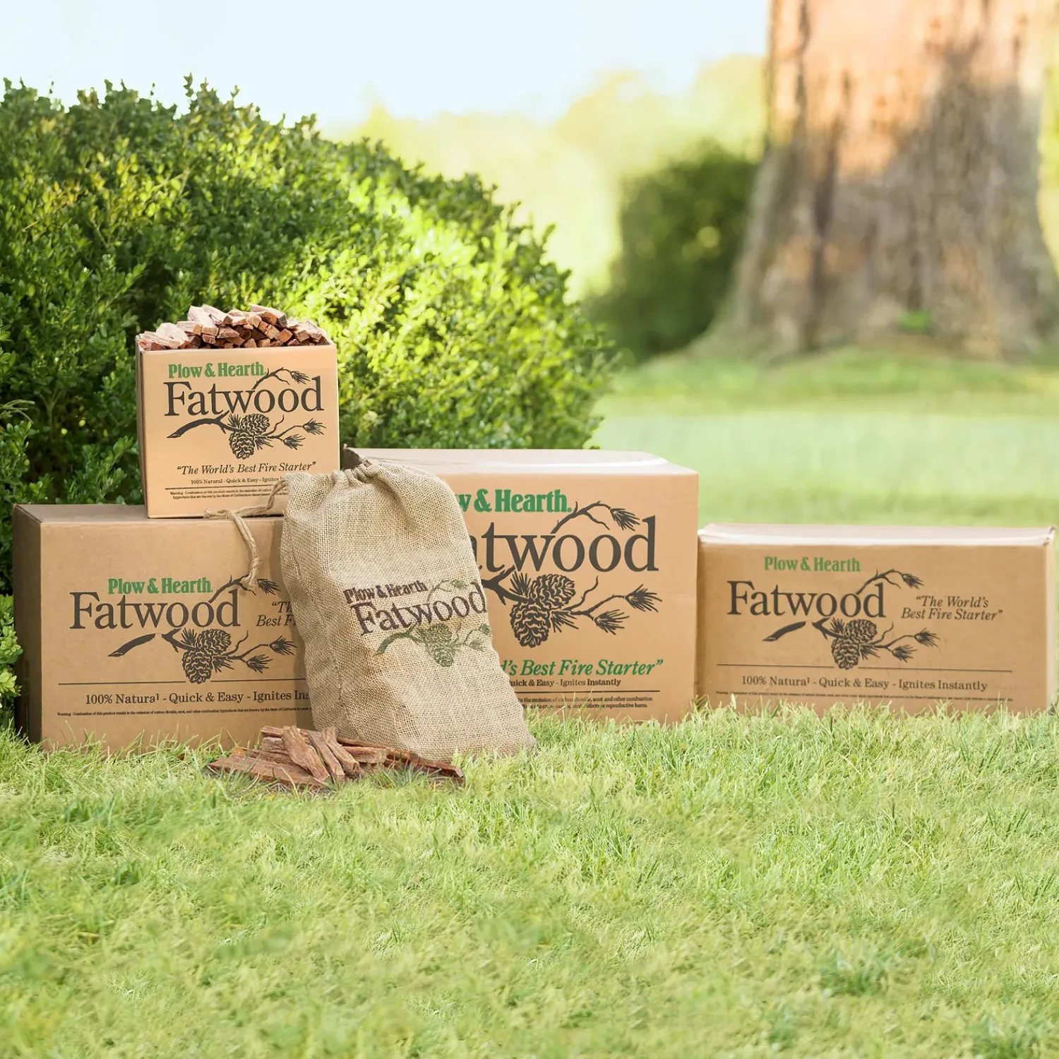 Plow & Hearth Fire Starters & Fatwood>Fatwood Fire-Starter, 25 lb. Box