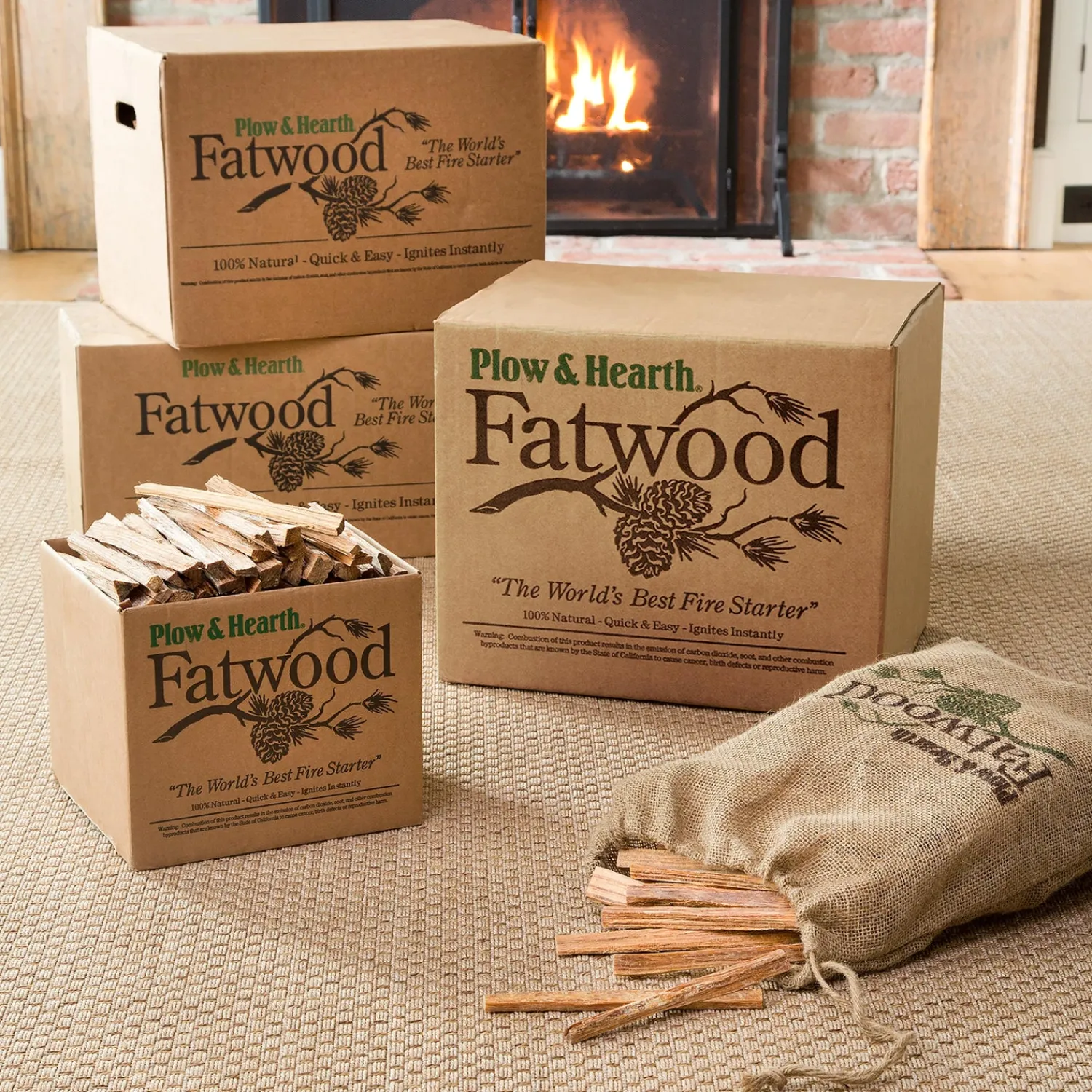 Plow & Hearth Fire Starters & Fatwood>Fatwood Fire-Starter, 12 lb. Bag